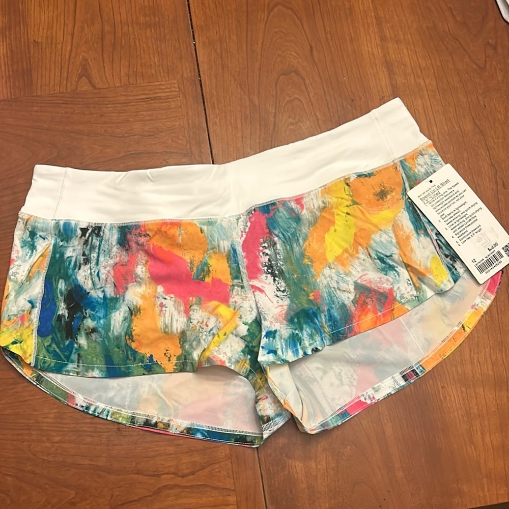 Lululemon NWT SPEED UP LR SHORT 2.5" Lined Sz 12